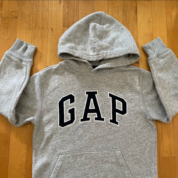 Gap Kids Gray Hoodie Size Medium / 8 Sweatshirt Pullover - Picture 7 of 12